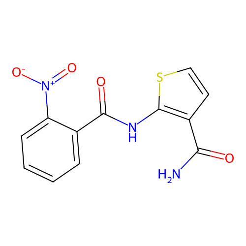 2-(2-Nitrobenzamido)thiophene-3-carboxamide structure