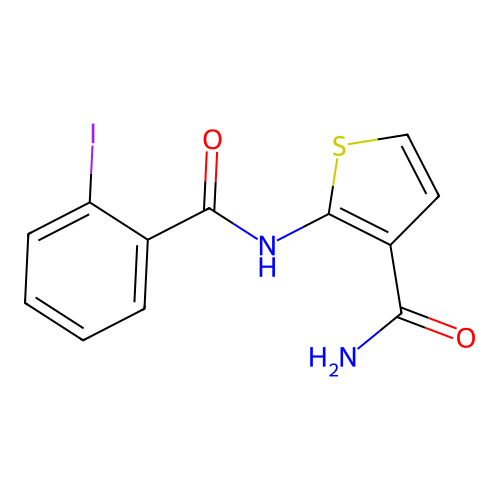 2-(2-Iodobenzamido)thiophene-3-carboxamide structure