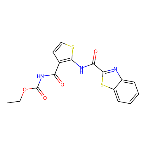 Ethyl ({2-[(1,3-Benzothiazol-2-Ylcarbonyl)amino]thiophen-3-Yl}carbonyl)carbamate structure
