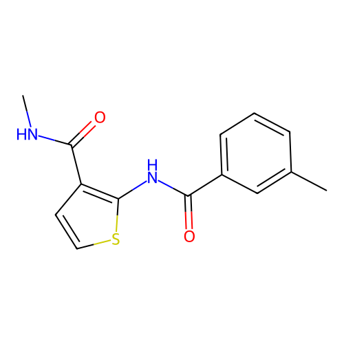 N-methyl-2-(3-methylbenzamido)thiophene-3-carboxamide structure