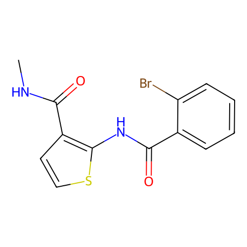 2-(2-bromobenzamido)-N-methylthiophene-3-carboxamide structure