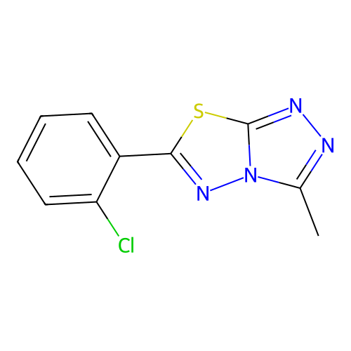 6-(2-Chlorophenyl)-3-methyl[1,2,4]triazolo[3,4-b][1,3,4]thiadiazole structure