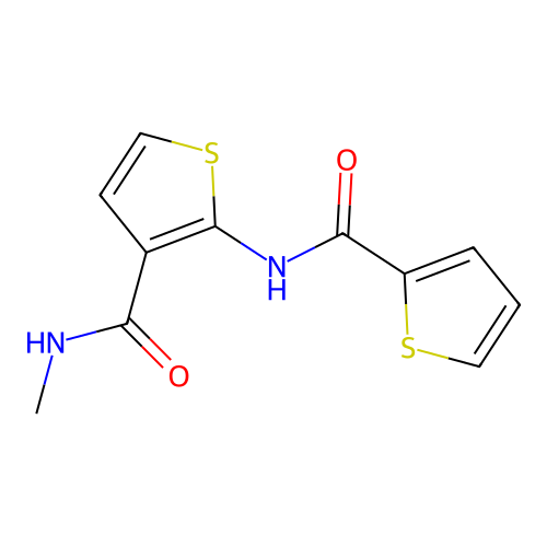 N-(3-(methylcarbamoyl)thiophen-2-yl)thiophene-2-carboxamide structure