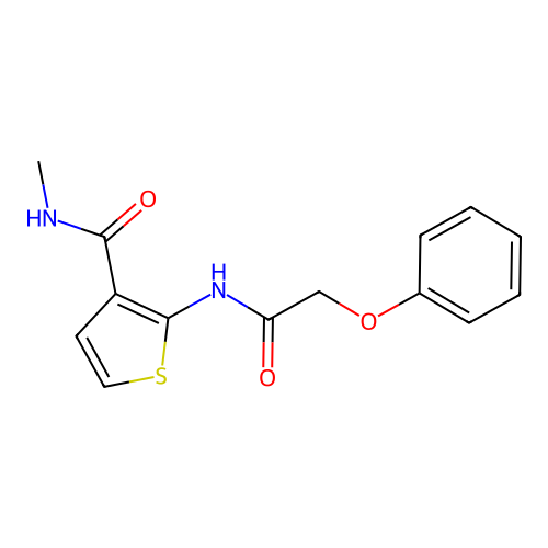 N-methyl-2-(2-phenoxyacetamido)thiophene-3-carboxamide structure