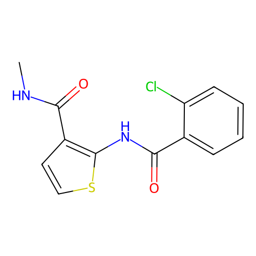 2-(2-chlorobenzamido)-N-methylthiophene-3-carboxamide structure