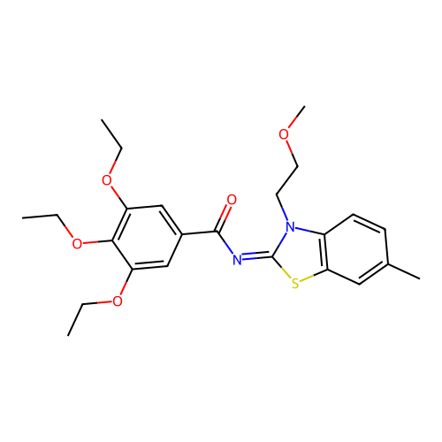 (Z)-3,4,5-triethoxy-N-(3-(2-methoxyethyl)-6-methylbenzo[d]thiazol-2(3H)-ylidene)benzamide structure