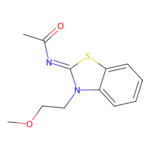 (Z)-N-(3-(2-methoxyethyl)benzo[d]thiazol-2(3H)-ylidene)acetamide structure