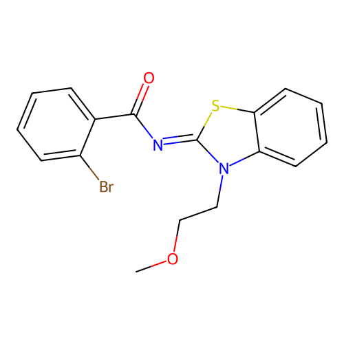 (Z)-2-bromo-N-(3-(2-methoxyethyl)benzo[d]thiazol-2(3H)-ylidene)benzamide structure