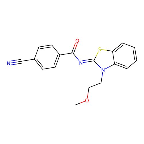 (Z)-4-cyano-N-(3-(2-methoxyethyl)benzo[d]thiazol-2(3H)-ylidene)benzamide structure