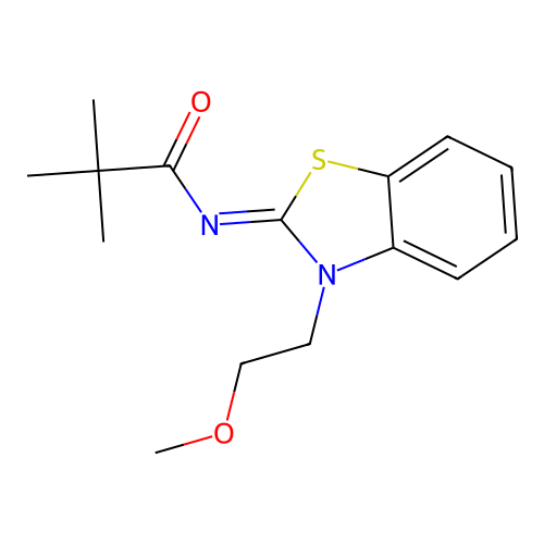 (Z)-N-(3-(2-methoxyethyl)benzo[d]thiazol-2(3H)-ylidene)pivalamide structure