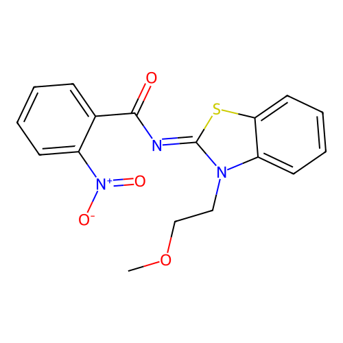 (Z)-N-(3-(2-methoxyethyl)benzo[d]thiazol-2(3H)-ylidene)-2-nitrobenzamide structure