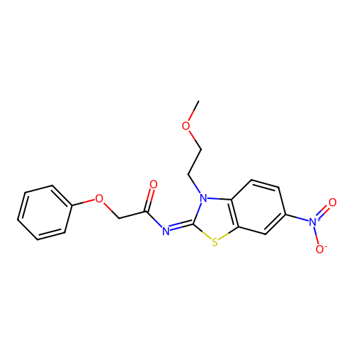 (Z)-N-(3-(2-methoxyethyl)-6-nitrobenzo[d]thiazol-2(3H)-ylidene)-2-phenoxyacetamide structure
