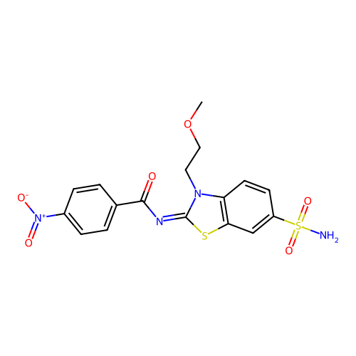(Z)-N-(3-(2-methoxyethyl)-6-sulfamoylbenzo[d]thiazol-2(3H)-ylidene)-4-nitrobenzamide structure