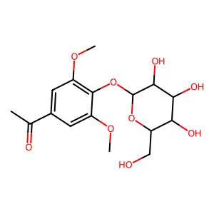 Ethanone, 1-(4-(beta-D-glucopyranosyloxy)-3,5-dimethoxyphenyl)- structure