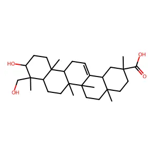 Olean-12-en-29-oic acid, 3,23-dihydroxy-, (3beta,4beta,20alpha)- structure