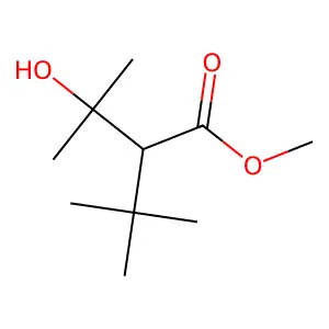 Butanoic acid, 2-(1,1-dimethylethyl)-3-hydroxy-3-methyl-, methyl ester structure
