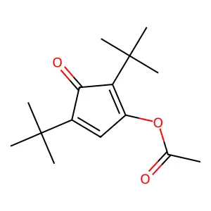 2,4-Cyclopentadien-1-one, 3-(acetyloxy)-2,5-bis(1,1-dimethylethyl)- structure