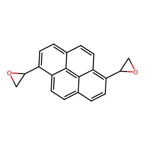2-(6-(Oxiran-2-yl)pyren-1-yl)oxirane structure