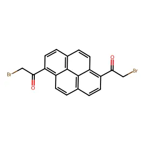 2-Bromo-1-(6-(2-bromoacetyl)pyren-1-yl)ethanone structure