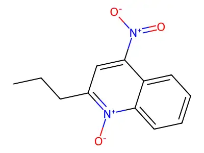 Quinoline, 4-nitro-2-propyl-, 1-oxide structure