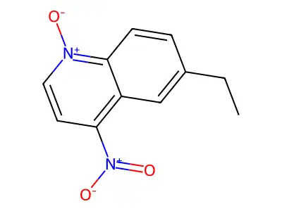 Quinoline, 6-ethyl-4-nitro-, 1-oxide structure