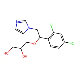 1,2-Propanediol, 3-(1-(2,4-dichlorophenyl)-2-(1H-imidazol-1-yl)ethoxy)- structure