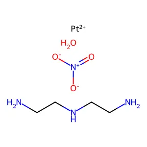 Platinum(2+), (N-(2-aminoethyl)-1,2-ethanediamine-N,N',N'')aqua-, (SP-4-2)-, dinitrate structure