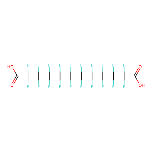 Perfluoro-1,10-decanedicarboxylic acid structure