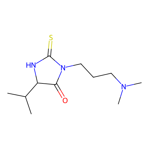 Hydantoin, 3-(3-(dimethylamino)propyl)-5-isopropyl-2-thio- structure