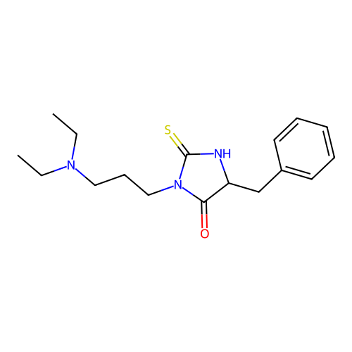 Hydantoin, 5-benzyl-3-(3-(diethylamino)propyl)-2-thio- structure