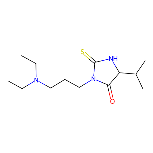 Hydantoin, 3-(3-(diethylamino)propyl)-5-isopropyl-2-thio- structure