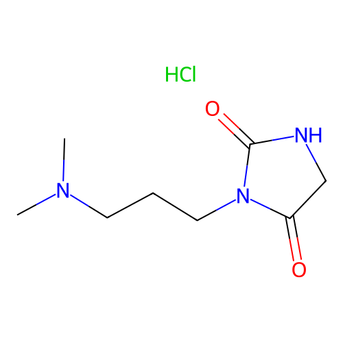 Hydantoin, 3-(3-(dimethylamino)propyl)-, hydrochloride structure