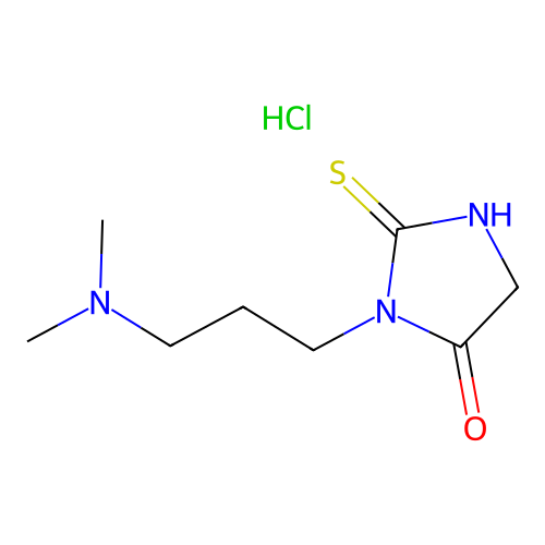 Hydantoin, 3-(3-(dimethylamino)propyl)-2-thio-, hydrochloride structure