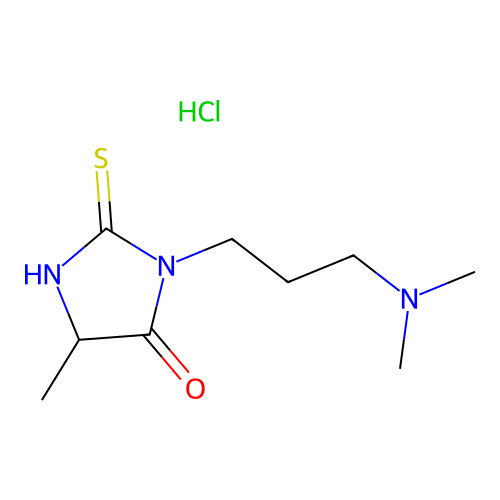 Hydantoin, 3-(3-(dimethylamino)propyl)-5-methyl-2-thio-, hydrochloride structure