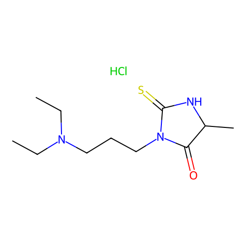 Hydantoin, 3-(3-(diethylamino)propyl)-5-methyl-2-thio-, hydrochloride structure