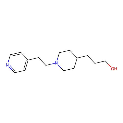 3-(1-(2-(Pyridin-4-yl)ethyl)piperidin-4-yl)propan-1-ol structure