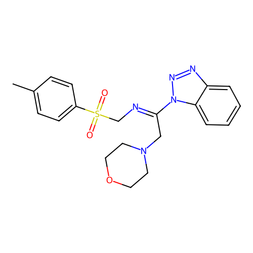 (E)-[1-(1H-1,2,3-Benzotriazol-1-yl)-2-(morpholin-4-yl)ethylidene][(4-methylbenzenesulfonyl)methyl]amine structure