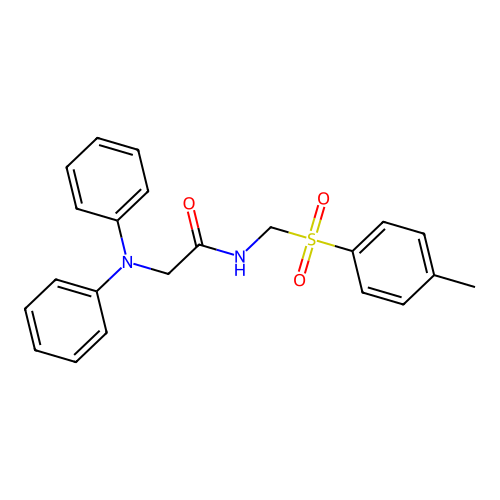 N-[(4-methylphenyl)sulfonylmethyl]-2-(N-phenylanilino)acetamide structure