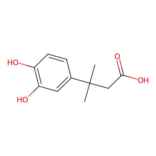 3-(3,4-Dihydroxyphenyl)-3-methylbutanoic acid structure