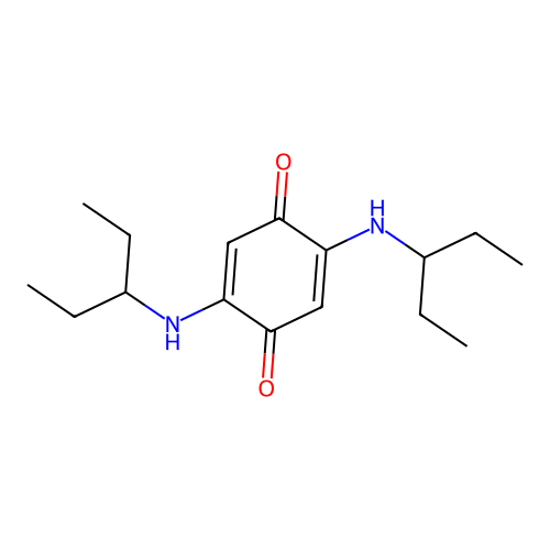 2,5-Bis(pentan-3-ylamino)cyclohexa-2,5-diene-1,4-dione structure