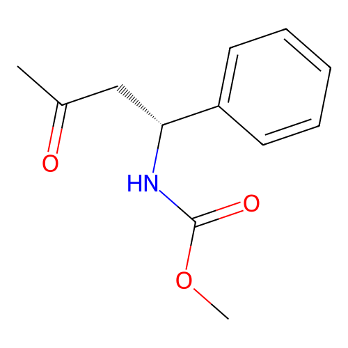 Methyl [(1R)-3-oxo-1-phenylbutyl]carbamate structure