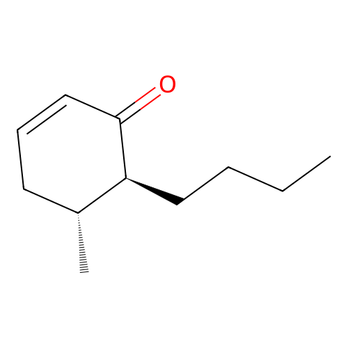 (5R,6S)-6-butyl-5-methylcyclohex-2-en-1-one structure