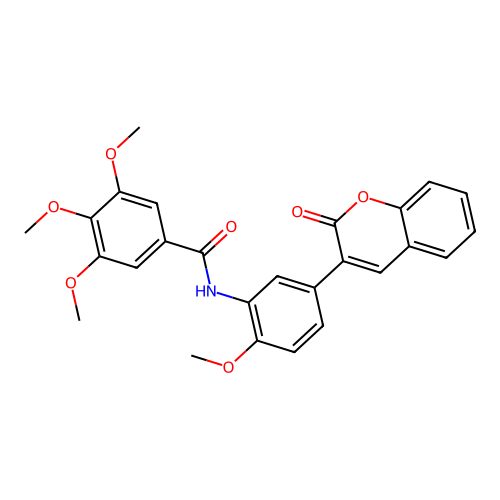 3,4,5-trimethoxy-N-(2-methoxy-5-(2-oxo-2H-chromen-3-yl)phenyl)benzamide structure
