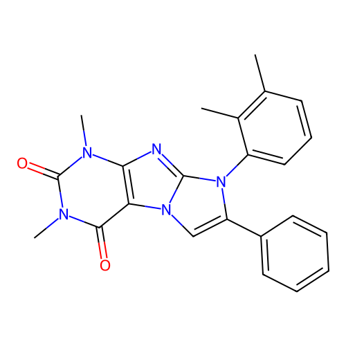 6-(2,3-Dimethylphenyl)-2,4-dimethyl-7-phenylpurino[7,8-a]imidazole-1,3-dione structure