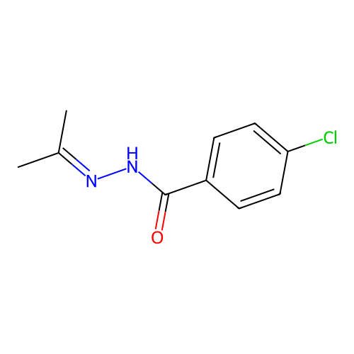 4-chloro-N-(propan-2-ylideneamino)benzamide structure