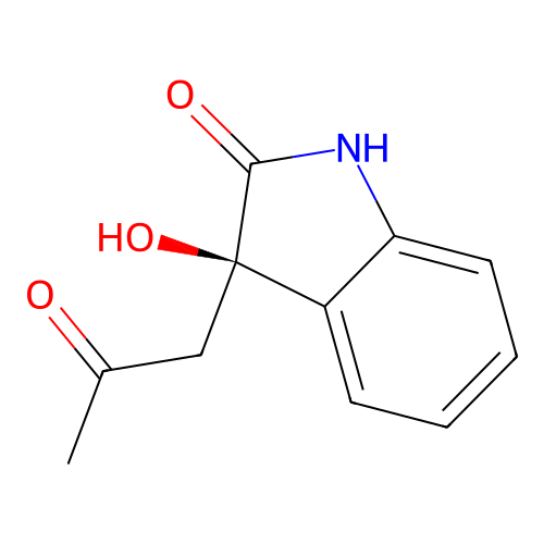 (R)-3-hydroxy-3-(2-oxopropyl)indolin-2-one structure