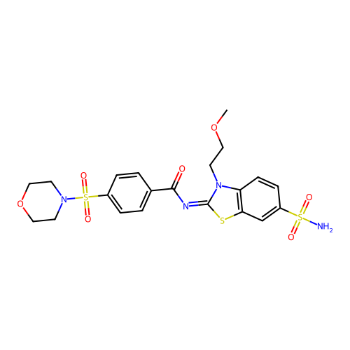 (Z)-N-(3-(2-methoxyethyl)-6-sulfamoylbenzo[d]thiazol-2(3H)-ylidene)-4-(morpholinosulfonyl)benzamide structure