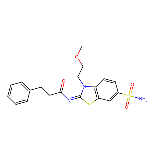 (Z)-N-(3-(2-methoxyethyl)-6-sulfamoylbenzo[d]thiazol-2(3H)-ylidene)-3-phenylpropanamide structure