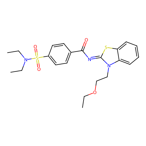 (Z)-4-(N,N-diethylsulfamoyl)-N-(3-(2-ethoxyethyl)benzo[d]thiazol-2(3H)-ylidene)benzamide structure