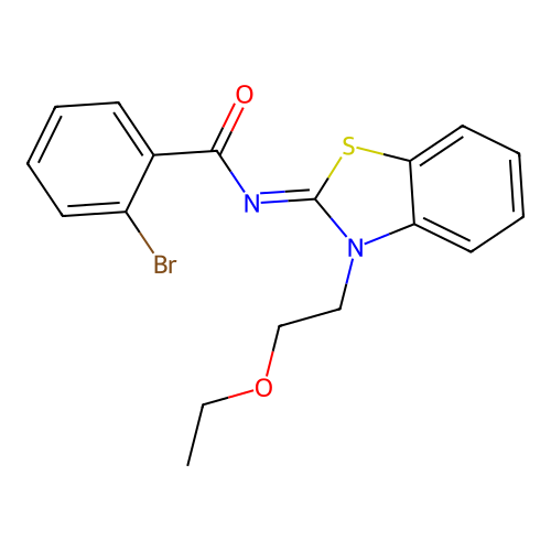 (Z)-2-bromo-N-(3-(2-ethoxyethyl)benzo[d]thiazol-2(3H)-ylidene)benzamide structure
